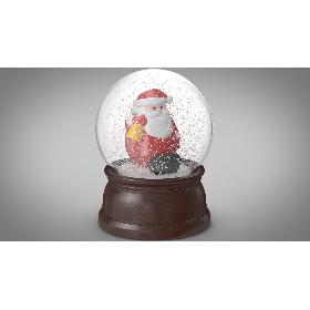 3D Snow Globe with Santa Claus 2 model